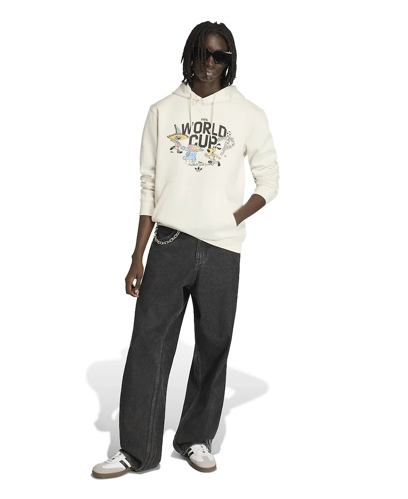 Adidas Men's White Fifa World Cup Historic Mascot Hoodie