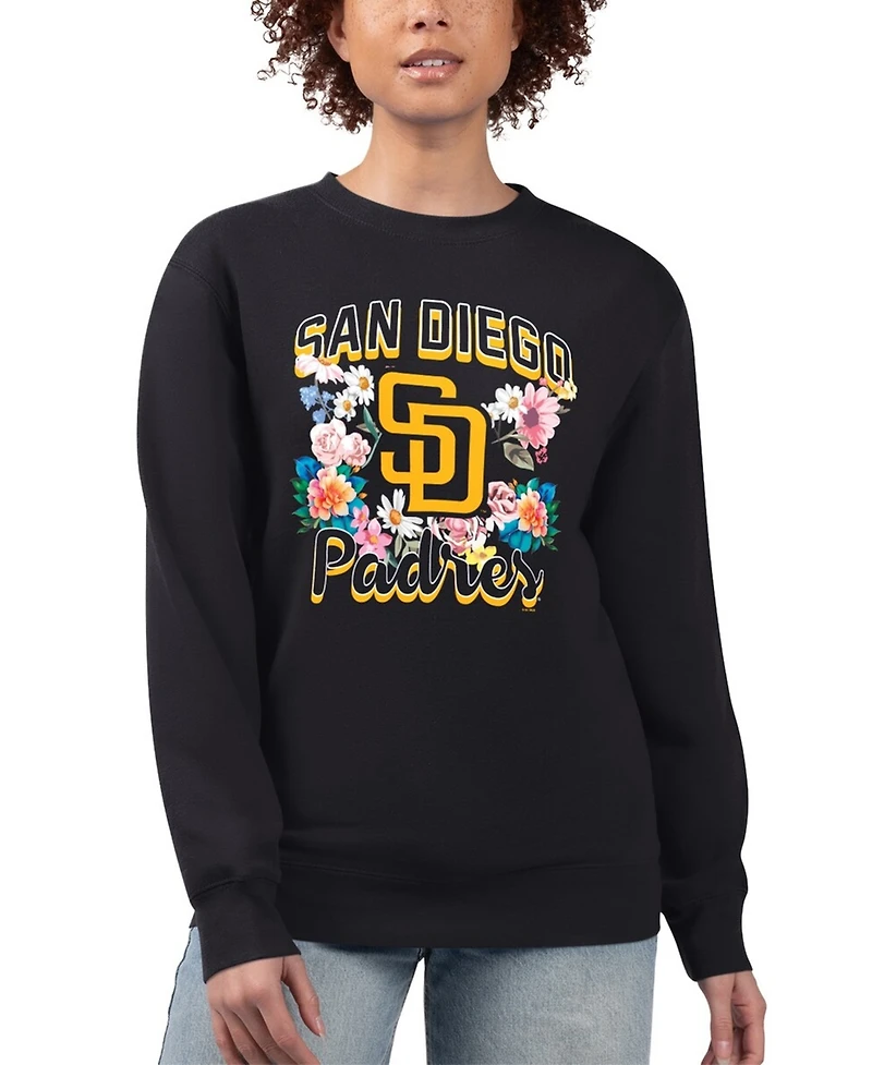 G-iii 4Her by Carl Banks Women's San Diego Padres Flowers Graphic Pullover Sweatshirt