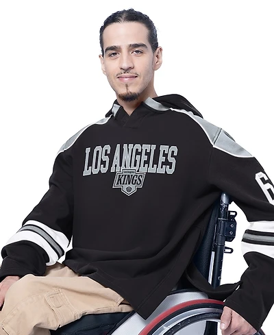G-iii Sports by Carl Banks Men's Black Los Angeles Kings Adaptive Wear Lord Stanley Hooded Long Sleeve Sweatshirt