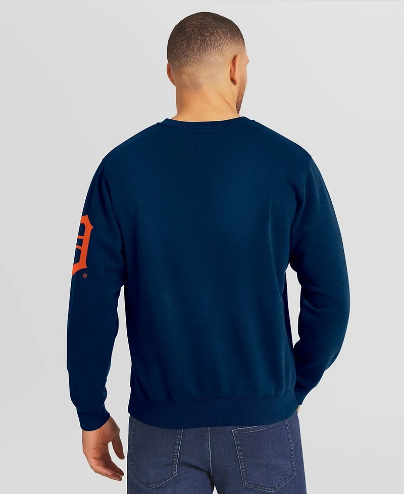 Darius Rucker Collection by Fanatics Men's Navy Detroit Tigers Washed Crew Neck Pullover Sweatshirt