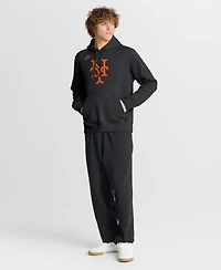 Nike Men's Black New York Mets Cooperstown Collection Logo Club Hoodie