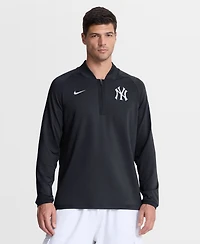 Nike Men's Navy New York Yankees Authentic Collection Dri-fit Raglan Half-Zip