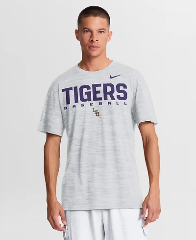 Nike Men's White Lsu Tigers Dugout Velocity Dri-fit T-Shirt