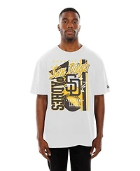 New Era Men's White San Diego Padres Big Graphic Domestic T-Shirt