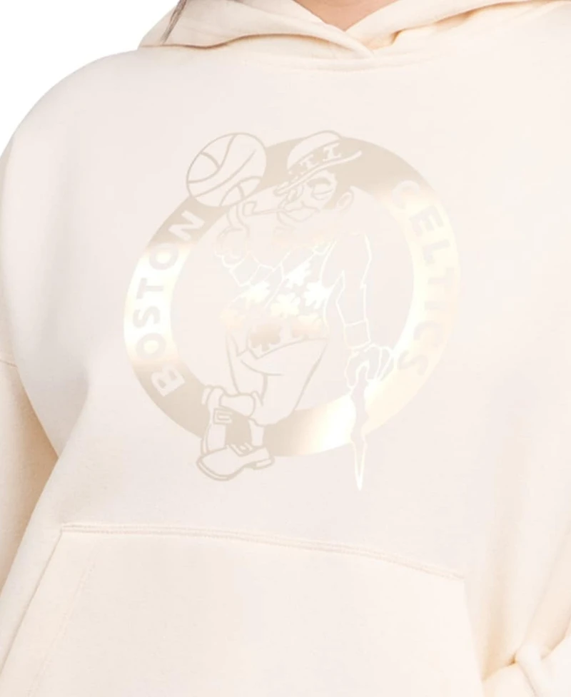 Starter Women's Cream Boston Celtics Pastel Relaxed Hoodie