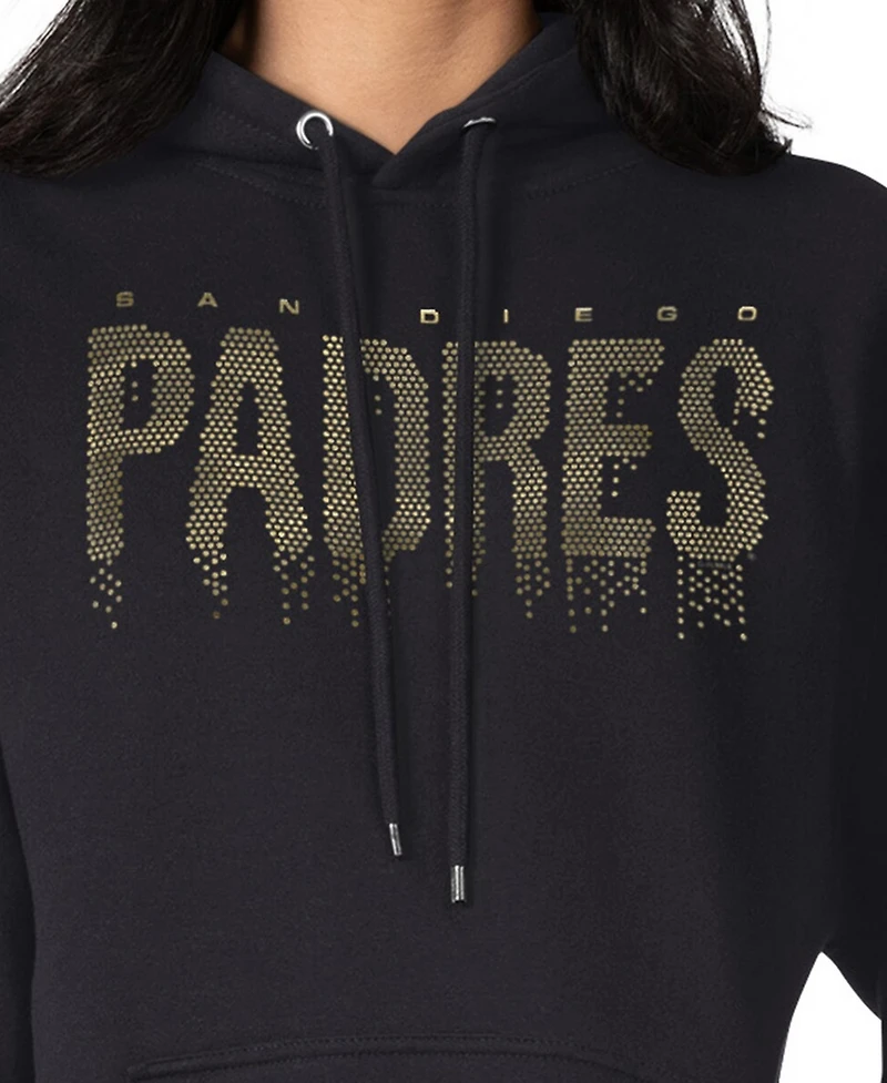 G-iii 4Her by Carl Banks Women's San Diego Padres Metallic Drop Fleece Hoodie