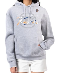G-iii 4Her by Carl Banks Women's Gray New York Knicks Shadow Logo Tri-Blend Fleece Hoodie