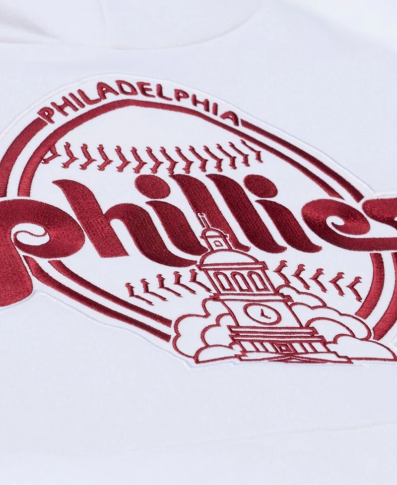 Mitchell & Ness Men's White Philadelphia Phillies Cooperstown Collection Fleece Hoodie