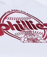 Mitchell & Ness Men's White Philadelphia Phillies Cooperstown Collection Fleece Hoodie