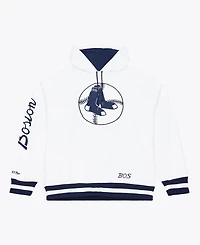 Mitchell & Ness Men's White Boston Red Sox Cooperstown Collection Fleece Hoodie