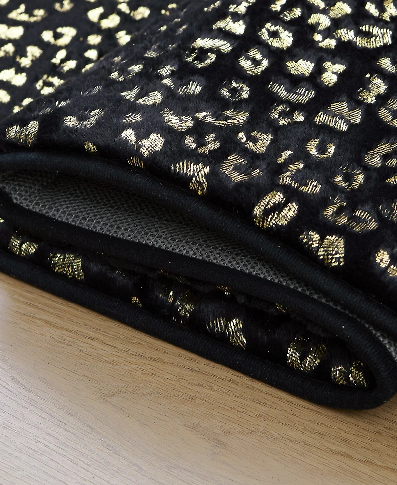 Juicy Couture Metallic Leopard Foil Print Runner Rug, 72" x 24"