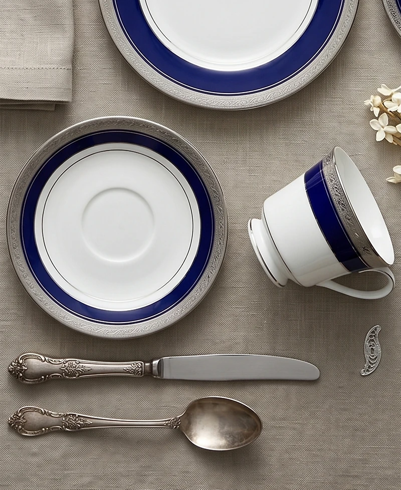Noritake Crestwood Cobalt Platinum 5-Piece Place Setting, Service for 1
