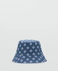 Mango Men's Linen Patterned Hat
