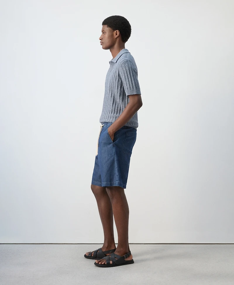 Mango Men's Cotton-Linen 8.54" Bermuda Shorts