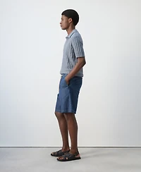 Mango Men's Cotton-Linen 8.54" Bermuda Shorts