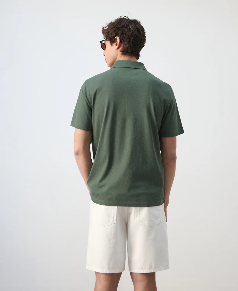 Mango Men's Cotton Pique Polo Shirt