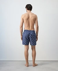 Mango Men's Geometric-Print Swim Trunks