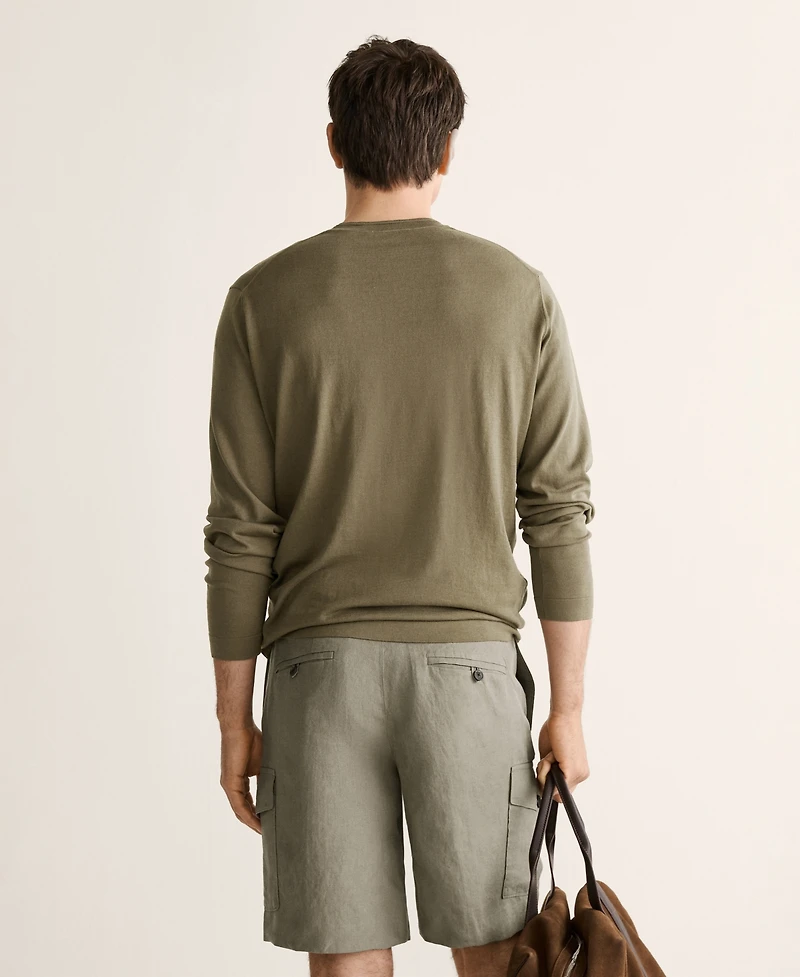Mango Men's Fine-Knit Cotton Sweater