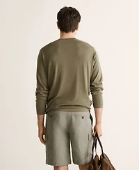 Mango Men's Fine-Knit Cotton Sweater