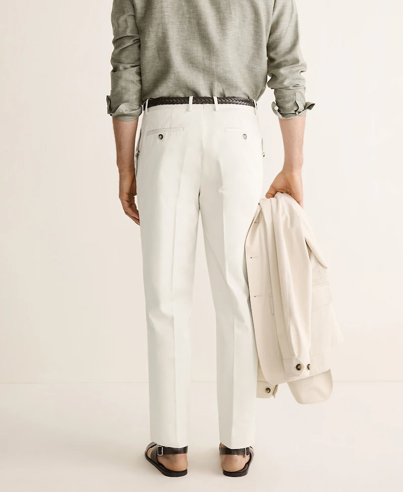 Mango Men's Cotton Regular-Fit Pants