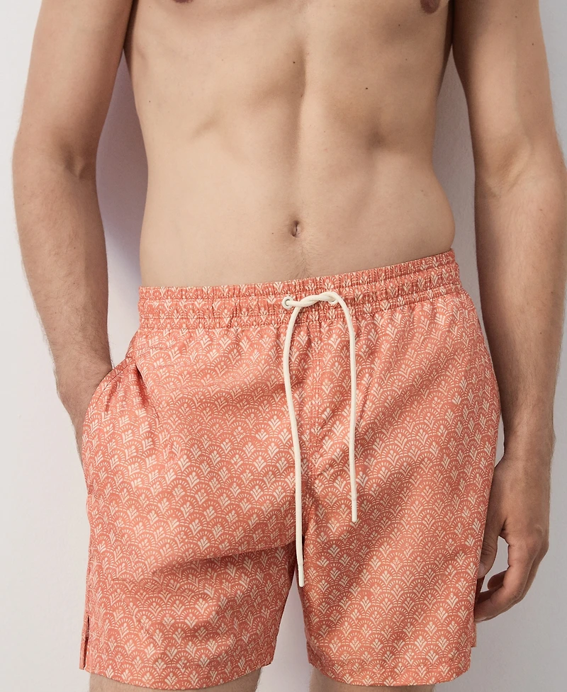 Mango Men's Floral Print Swim Trunks