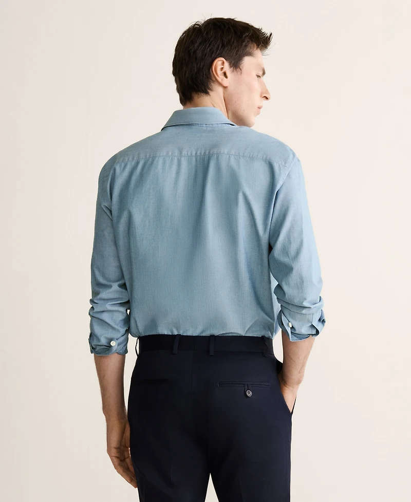 Mango Men's Cotton Slim Fit Shirt