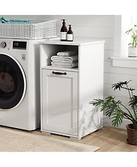 Midola Laundry Cabinet with 1 Removable Liner Bags Bathroom Storage Saving Linen Cabinet for Bathroom