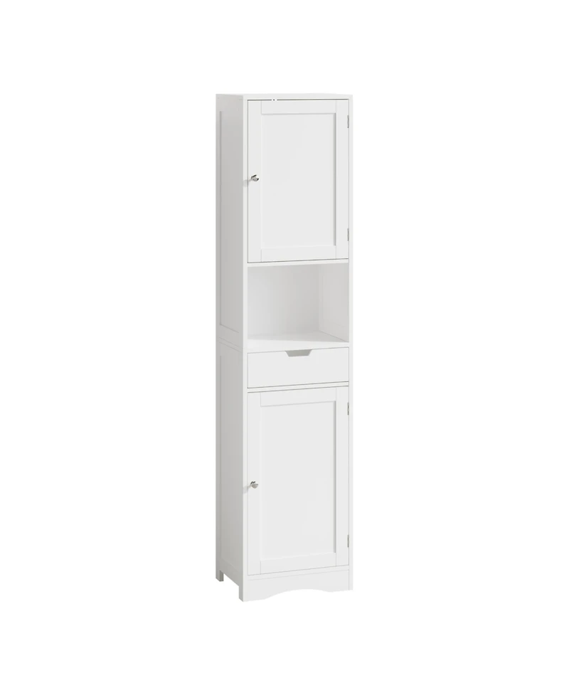 Midola 67" Tall Bathroom Cabinet with 2 Doors and 1 Drawer, Narrow Bathroom Storage Cabinets with Adjustable Shelves, Bathroom Floor Organizer