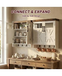 Midola Bathroom Wall Cabinet Over Toilet with Adjustable Shelves, Medicine Cabinet Storage Organizer for Bathroom Kitchen Garage, Hanging Towel Hook