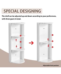 Midola 12" Bathroom Wall-Mounted Storage Rack, Float Mounting Design, Storage Saving for Bathroom