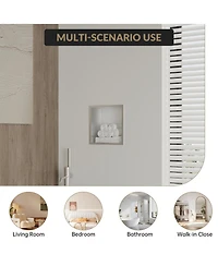 homfan 12 x 12 in Stainless Steel 304 Bathroom Niche, Recessed Shower Shelf Single Grid Built-in Wall Storage for Shower Bathroom Kitchen, Brushed