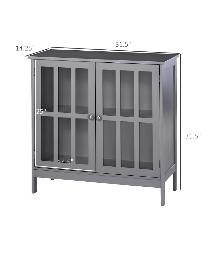 Busdays Contemporary Storage Cabinet Cupboard Buffet Credenza with 2 Doors for Kitchen Hallway Living Room