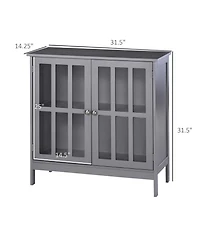 Busdays Contemporary Storage Cabinet Cupboard Buffet Credenza with 2 Doors for Kitchen Hallway Living Room