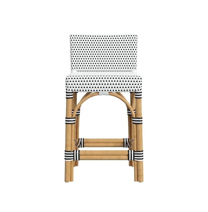 Butler Specialty Serienna Rectangular Rattan Low Back 24.5" Counter Stool