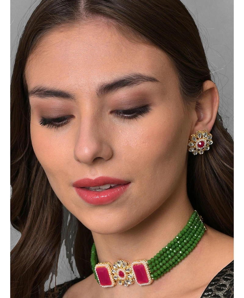 Sohi Women's Gold Plated Jewellery Set