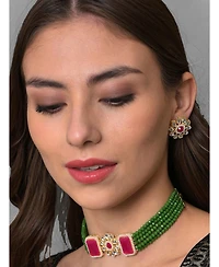 Sohi Women's Gold Plated Jewellery Set