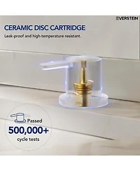 Everstein Widespread Bathroom Faucet 3 Hole 2-handle Sink with Drain Assembly