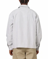 Carre Men's Oxford Stripe Long Sleeve Button Up Shirt