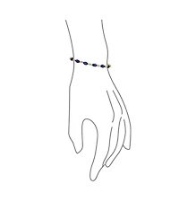 Bling Jewelry Oval Sapphire and Zircon Alternating Tennis Bracelet