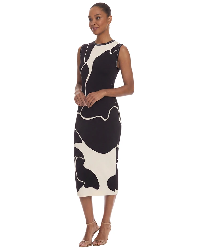 Donna Morgan Women's Crewneck Midi Dress