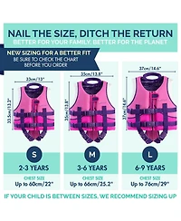 Limmys Swim Vest for Toddlers and Kids - Ce-Certified Foam Panel Swimming Aid, Award-Winning Design, Ykk Zip, Soft Neoprene Comfort