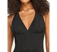 Seni & Cade Juniors' Halter Drop Waist Chiffon Dress