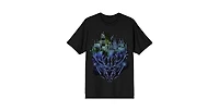 Harry Potter Men's Hogwarts Patronus Line Art Black T-shirt-Medium