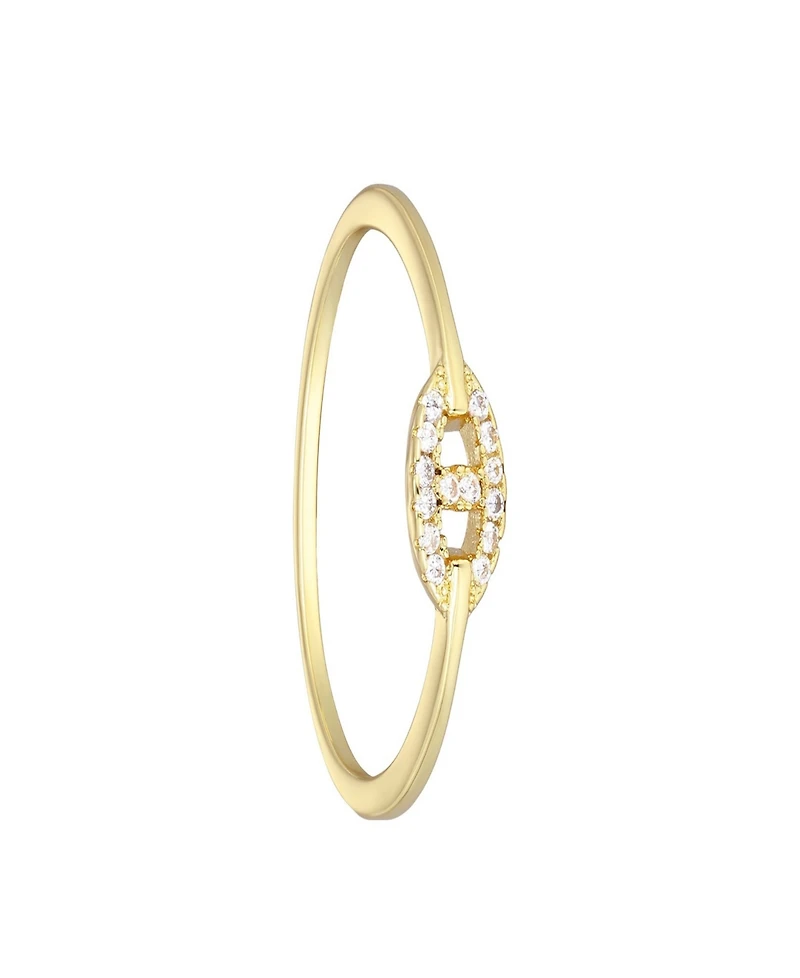 Adornia Gold Cubic Zirconia Link Ring