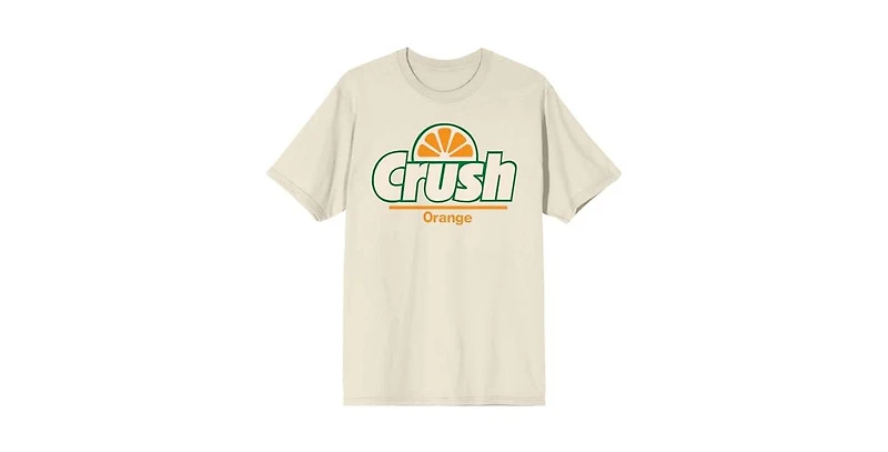 Orange Crush Men's Classic Logo Natural Short Sleeve Tee-Medium