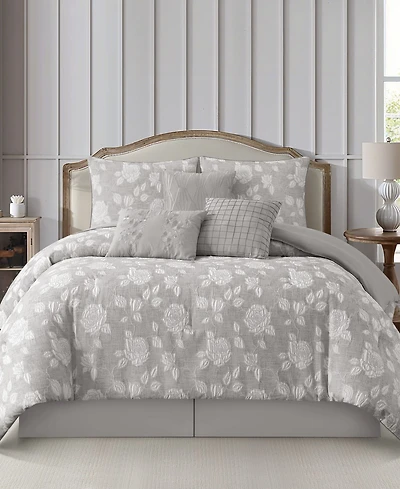 Stratford Park Leana Floral 7-Piece Comforter Set, Queen