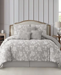 Stratford Park Leana Floral 7-Piece Comforter Set, Queen