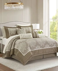 Stratford Park Therese Damask 15-Piece Comforter Set, California King