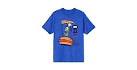 SpongeBob SquarePants Men's Plankton The Original Chum Bucket Royal Heather Short Sleeve Tee-3XL