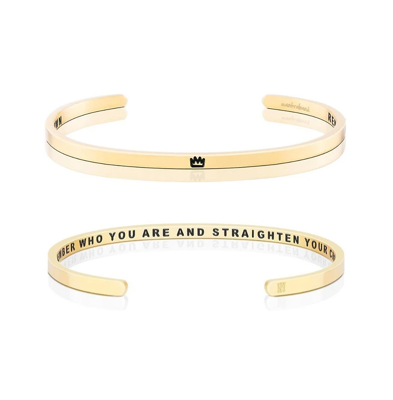Mantra Remember Who You Are And Straighten Your Crown Bracelet - Inside